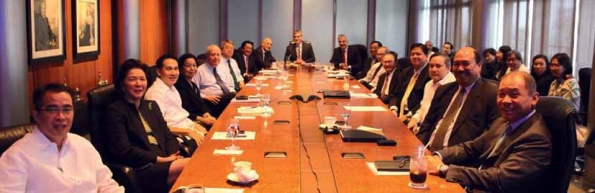 Members of the management teams of the Ayala companies meet with the board of directors of Ayala Corporation Ayala companies management teams with Ayala Corporation board of directors
