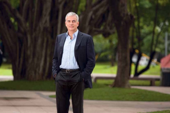 Fernando Zobel de Ayala at the Ayala Triangle Gardens, a public park that gives city dwellers the opportunity to commune with nature in the heart of the Makati Central Business District Fernando Zobel de Ayala, Ayala Corporation President and COO