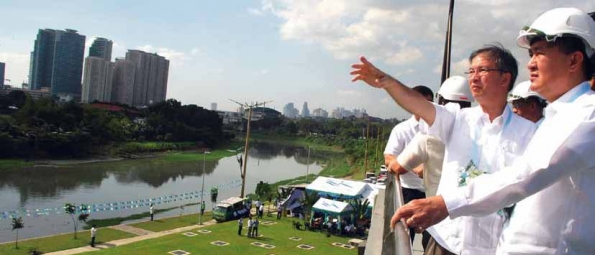 Manila Water president Gerardo C. Ablaza, Jr. at the inauguration of the Olandes Sewage Treatment Plant in Marikina Inauguration of the Olandes Sewage Treatment Plant in Marikina